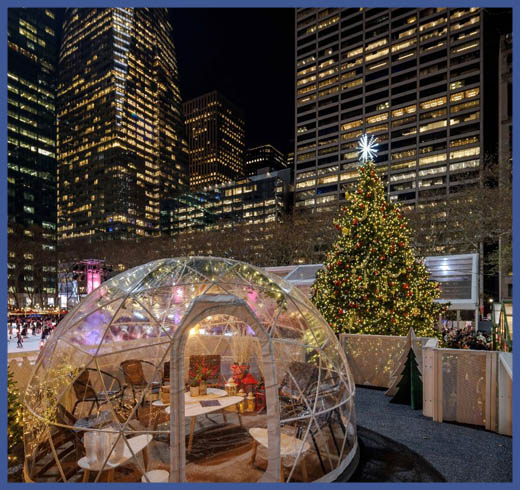 Reserve su domo privado y climatizado en el Bank of America Winter Village